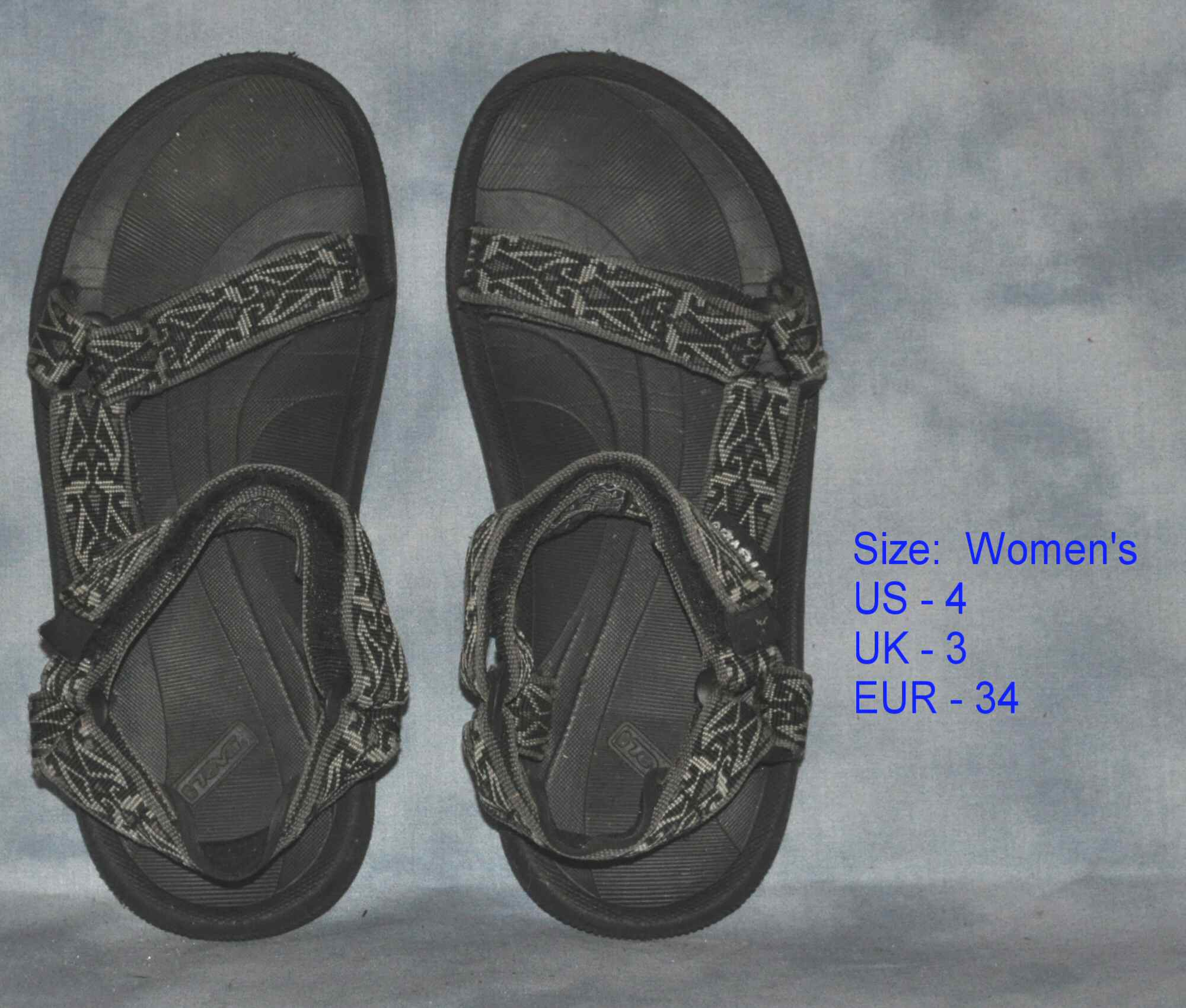 Details about Womens size 4 TEVA Water Sandals hiking shoes 2776