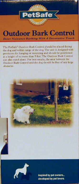 PetSafe outdoor bark control Faux birdhouse Pet Safe 50 yard range 
